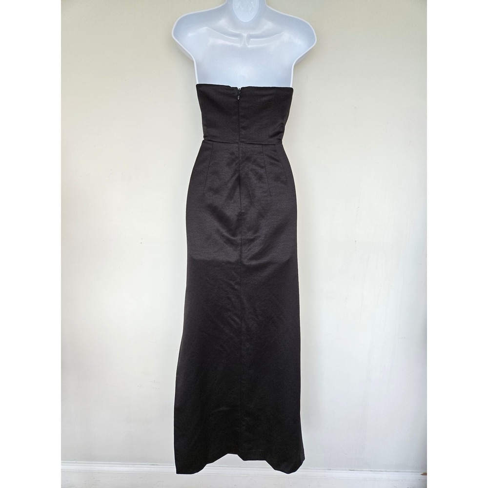 House of CB Adrienne Black Strapless Corset Maxi Dress M Formal Glam Wedding - Picture 6 of 14